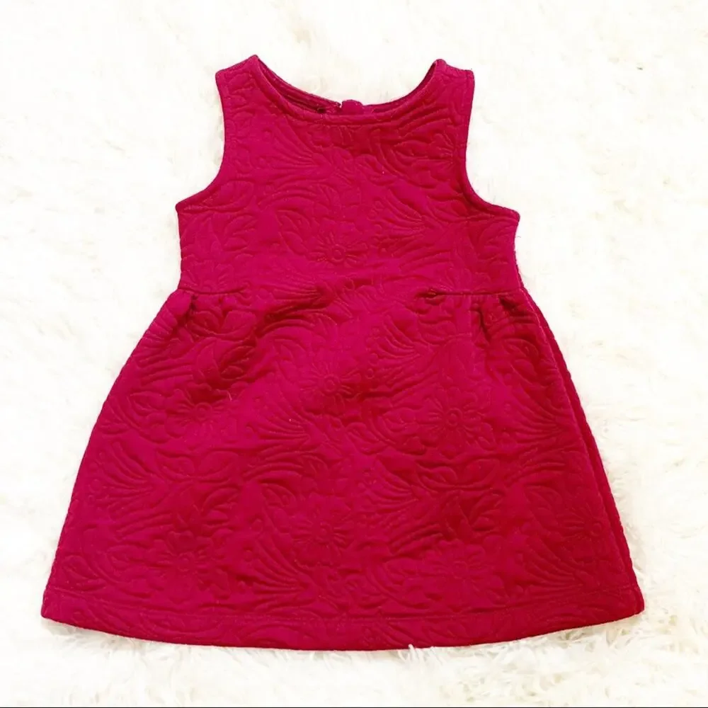OshKosh BGosh Pink Floral Jumper Dress Girls 12M